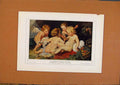 Old Antique Print German Art Das Chrifttind Mit Johannes Und Engeln C1902 20th