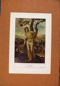 Original Old Antique Print German Art Sebastian Fine Art C1902 20th Century