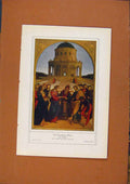Original Old Antique Print German Art Maria Raffael Color C1902 20th Century