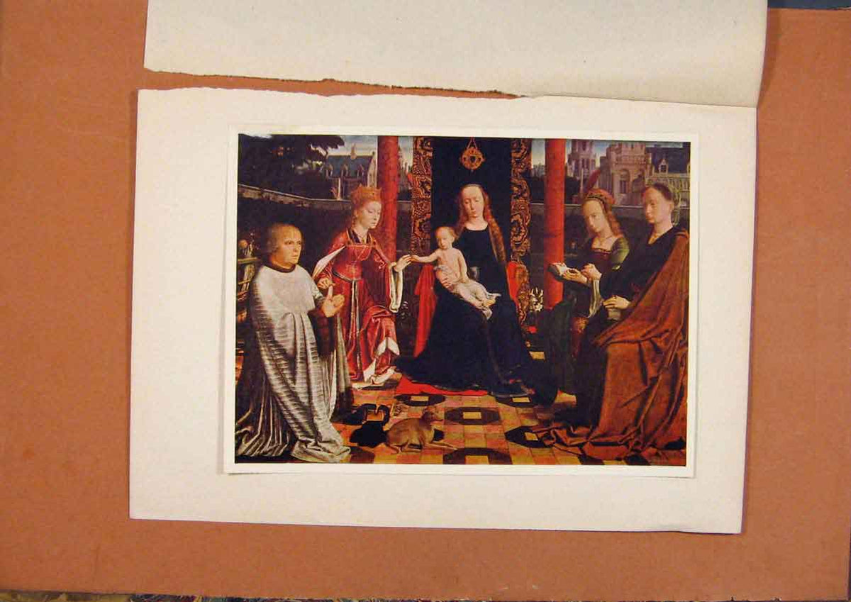 Original Old Antique Print The Connoisseur Mystic Marriage St Catherine