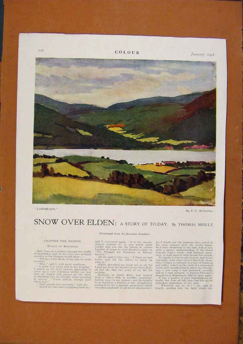 Original Old Vintage Print C1880-1924 Landscape By Mclachlan Art 19th