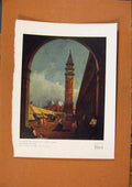 Original Old Antique Print The Connoisseur Fair In The Piazza Os S Mark Venice