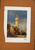 Original Old Antique Print The Connoisseur Tower Church San Nicholas De La