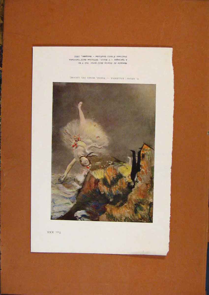 Original Old Vintage Print C1880-1924 Parigi Museo Del Louvre Art 19th