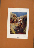 Original Old Vintage Print C1880-1924 The Cubhunters Fine Art Color Victorian