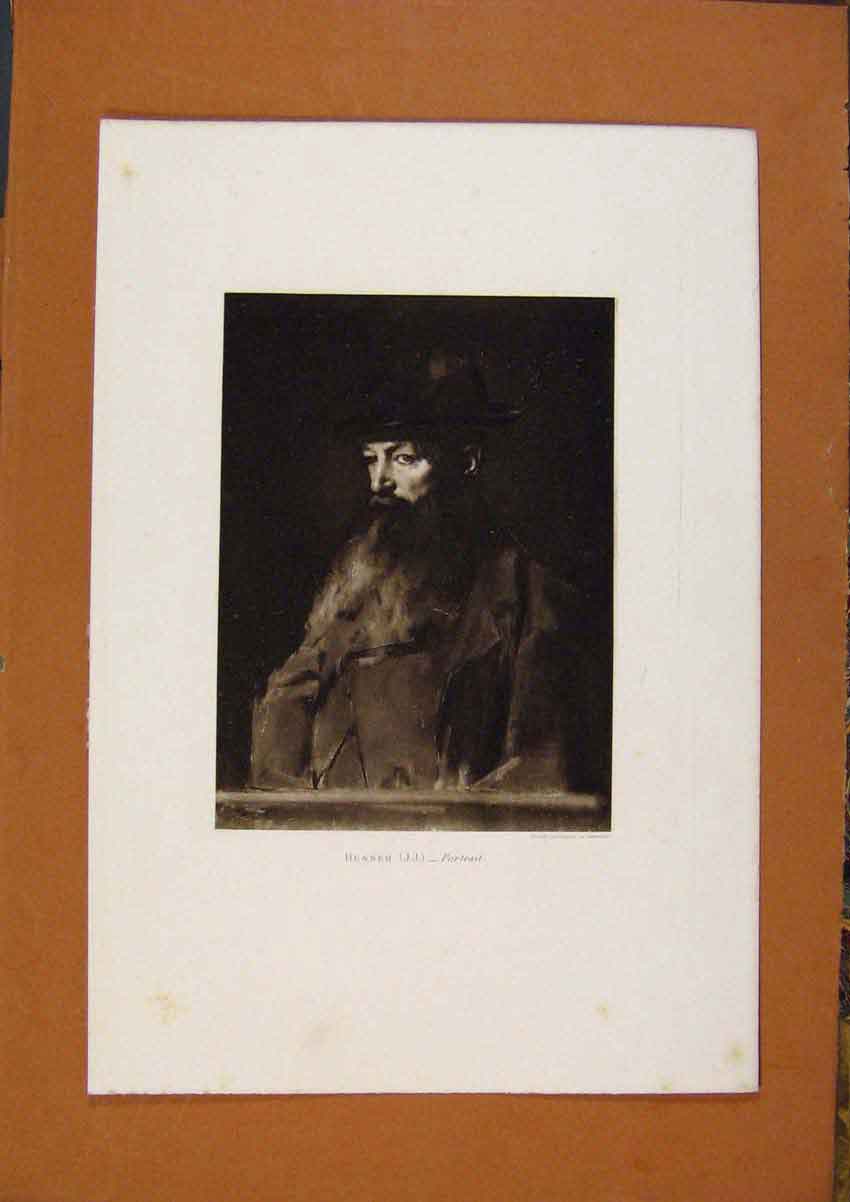 Original Old Antique Print Salon 1888 Henner Portrait Fine Art 19th