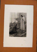 Old Antique Print Salon 1888 A Edelefelt The Magdalen Fine Art Religious 19th