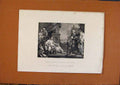 Original Old Antique Print C1880 Moses Before Pharaohs Daughter 19th