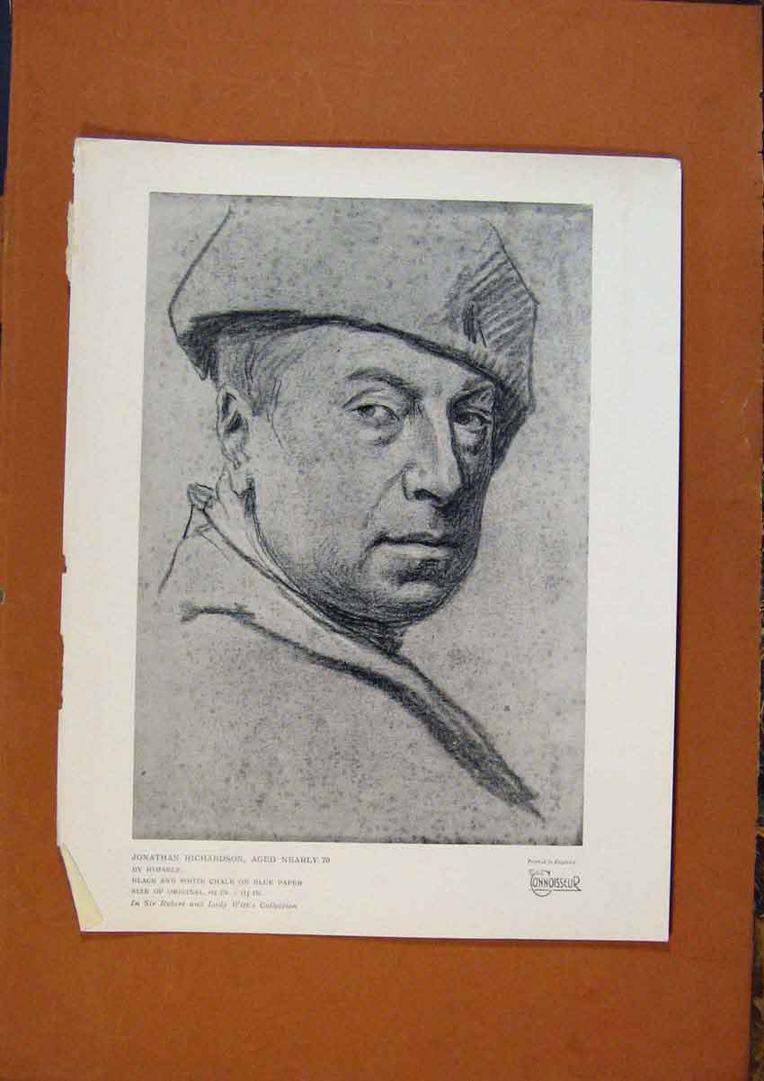 Original Old Antique Print Connoisseur 1902-1909 Jonathan Richardson Fine Art