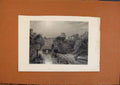 Original Old Antique Print C1880 Warwick Castle England Before Fire Victorian