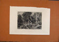 Original Old Antique Print C1880 Destruction Royalists Property 19th