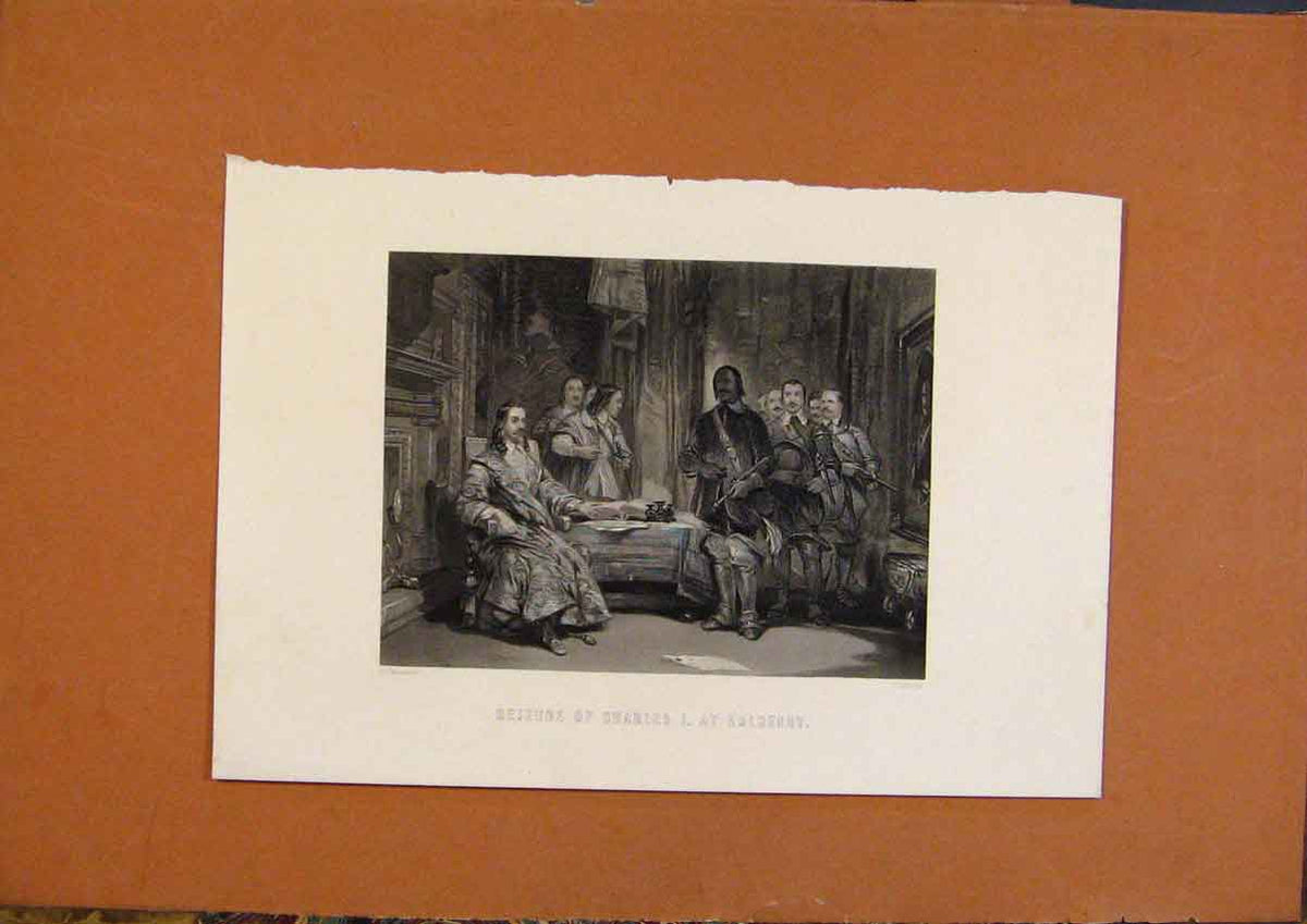 Original Old Antique Print C1880 Seizure CharlesHenby 19th Century