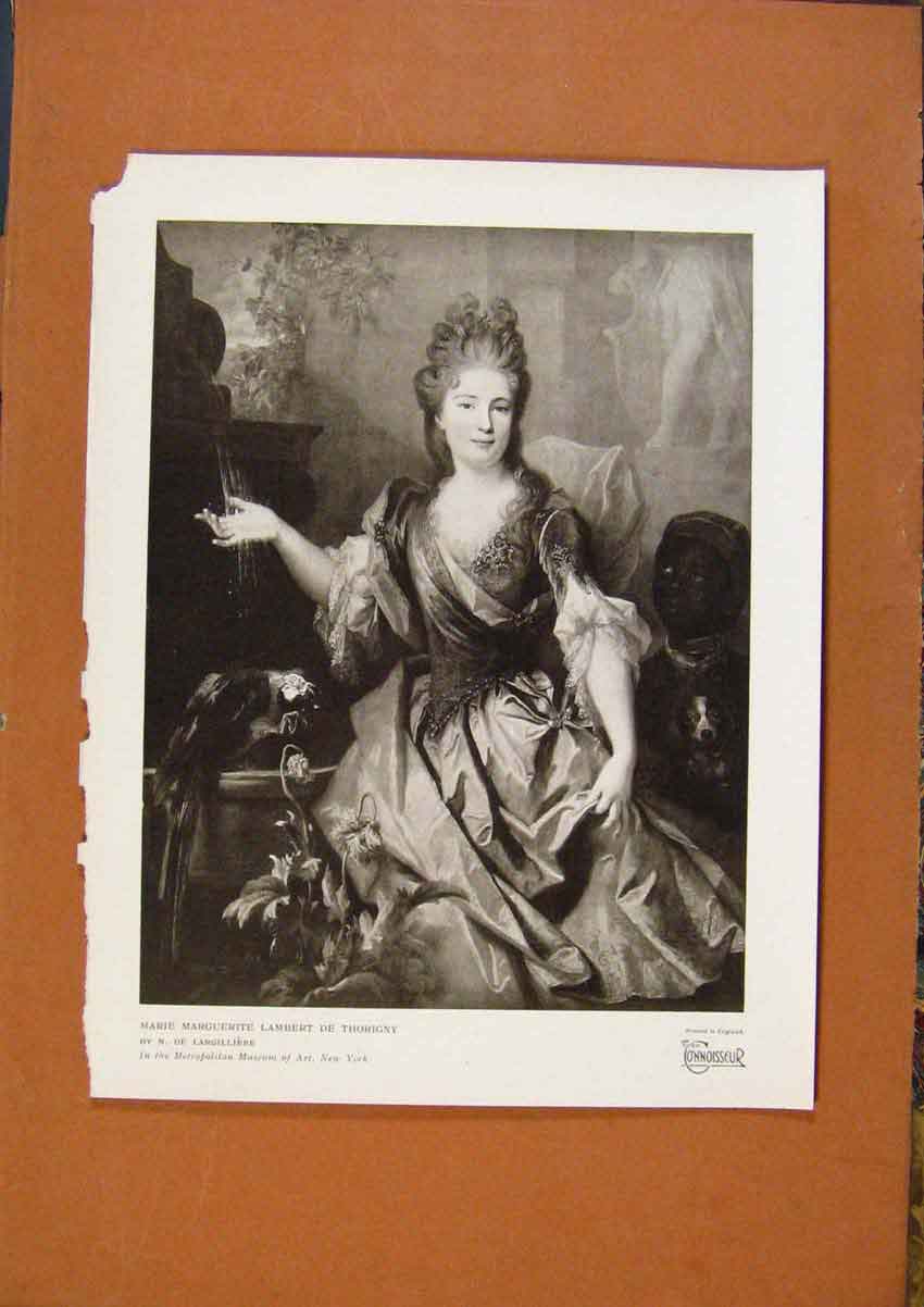 Original Old Antique Print Connoisseur 1902-1909 Marie Marguerite Lambert Art