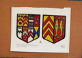 Original Old Antique Print Connoisseur 1902-1909 Painted Glass Shields English