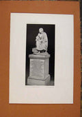 Original Old Antique Print C1880 Memorial To Elizabeth Warren Art 19th