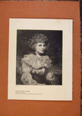 Original Old Antique Print Connoisseur 1902-1909 Lady Betty Goster Fine Art 20th