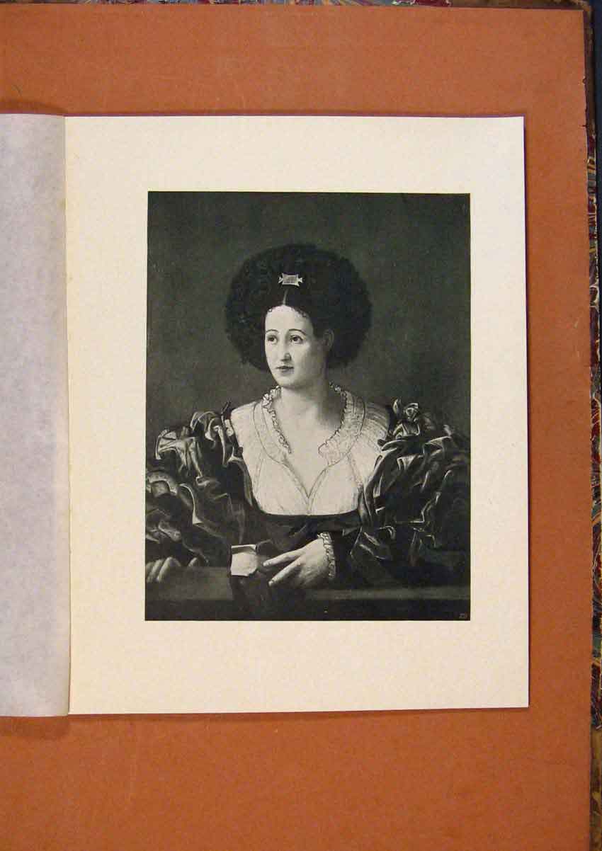 Original Old Antique Print Connoisseur 1902-1909 Portrait A Lady Cavazzuola 20th