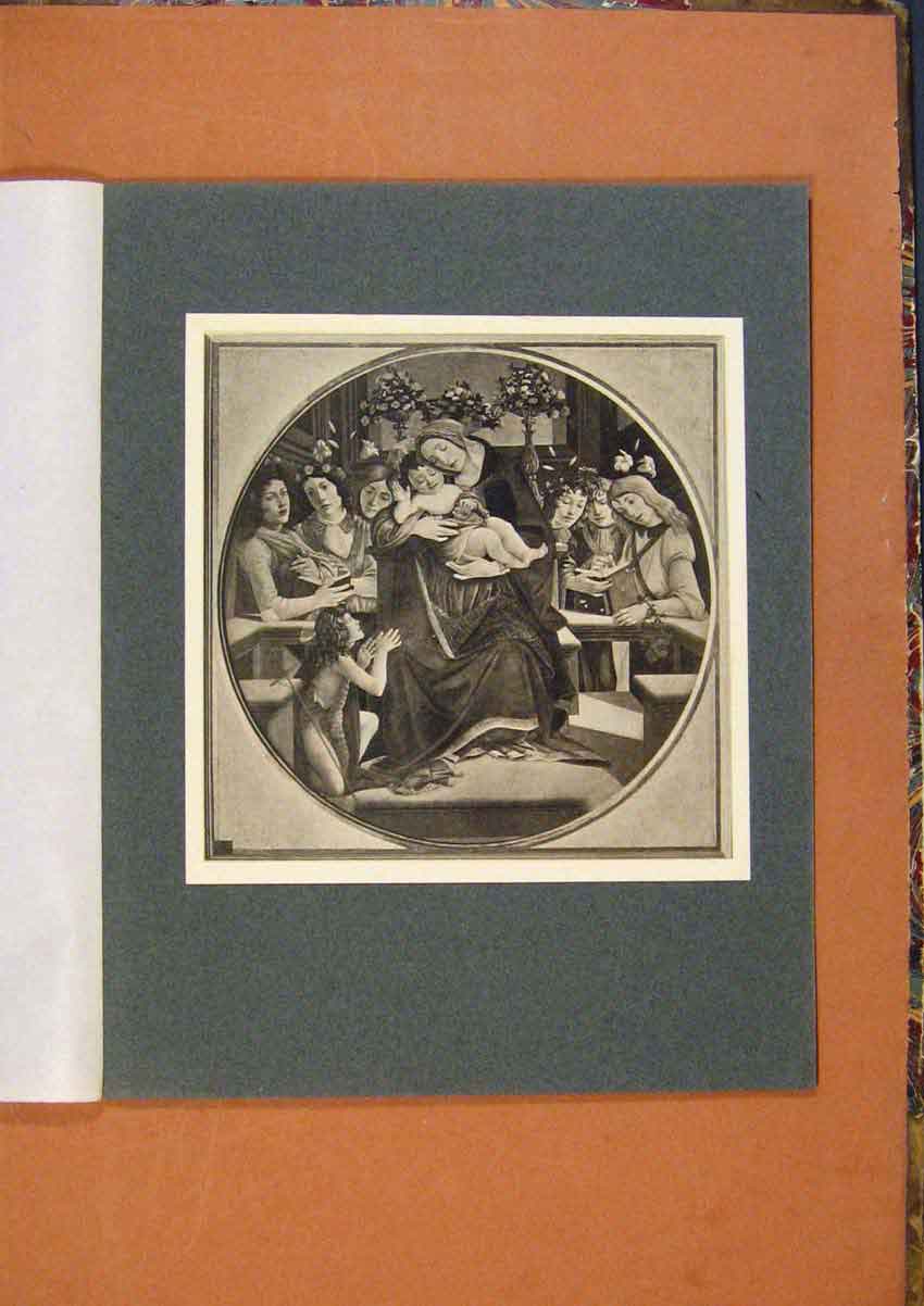 Original Old Antique Print Connoisseur 1902-1909 The Virgin And Child Botticelli