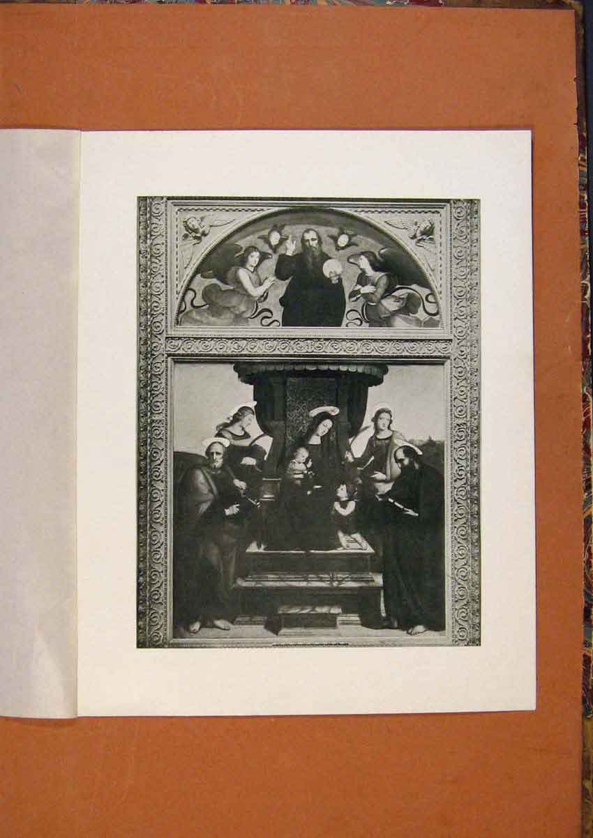Old Antique Print Connoisseur 1902-1909 La Madonna Di San Antonio Sanzio 20th