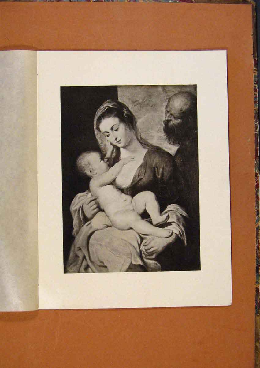 Original Old Antique Print Connoisseur 1902-1909 The Holy Family By P Rubens Art