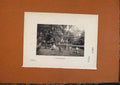 Original Old Antique Print C1880 French Pastoral Cattle Farm Art 19th