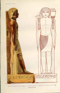 Original Old Antique Print Statue Son Rameses Ii From Nature In Art 1866 19th