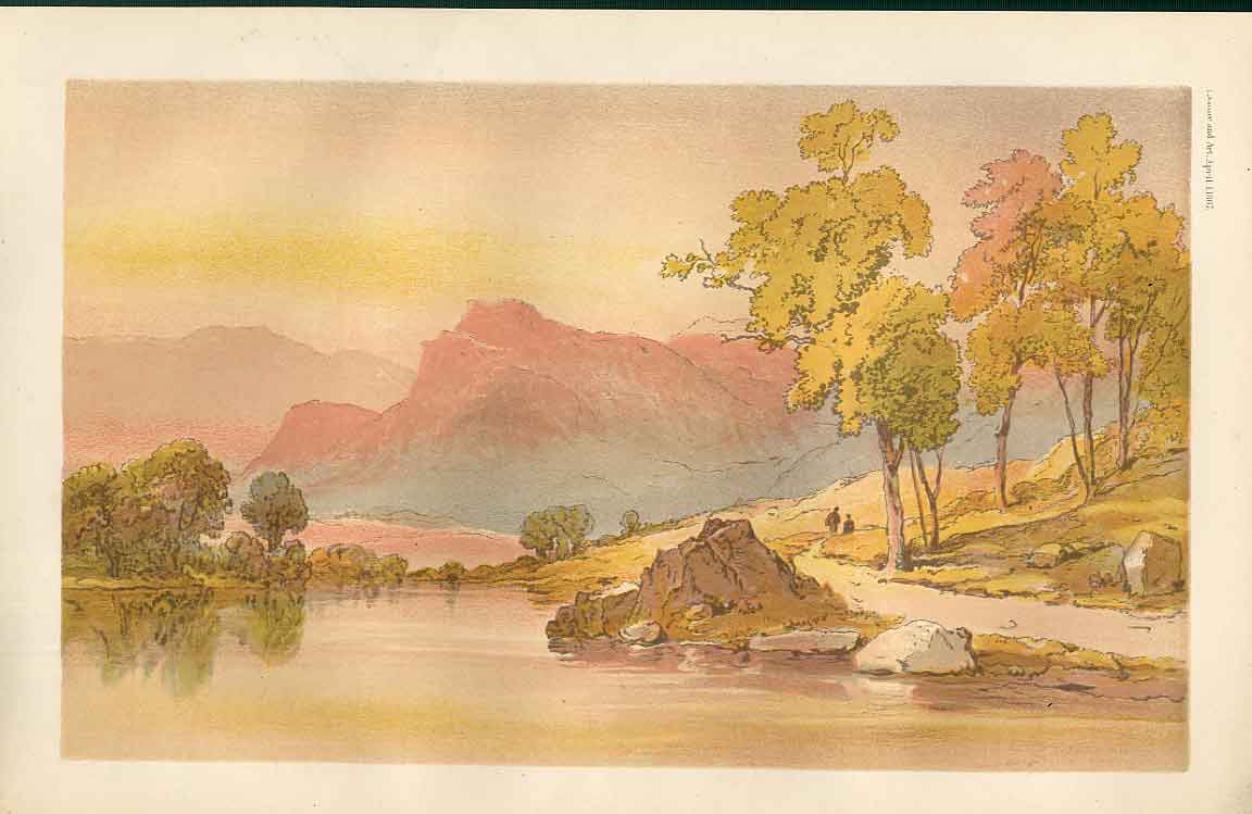 Original Old Antique Print Spur Ben Lomond Scotland From Nature In Art 1866 19th