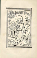 Original Old Antique Print Saint Bridgetfrom Nature In Art 1866 19th