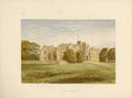 Original Old Antique Print Wytham Abbey Oxford Home Bertie 1880 19th