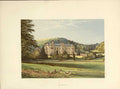 Original Old Antique Print Mamhead Exmouth Devon Home Newman 1880 19th