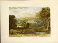 Original Old Antique Print Denton Park Otley York Home Wyvill 1880 Victorian
