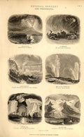 Original Old Antique Print Natural Scenery 1866 Natural History 19th