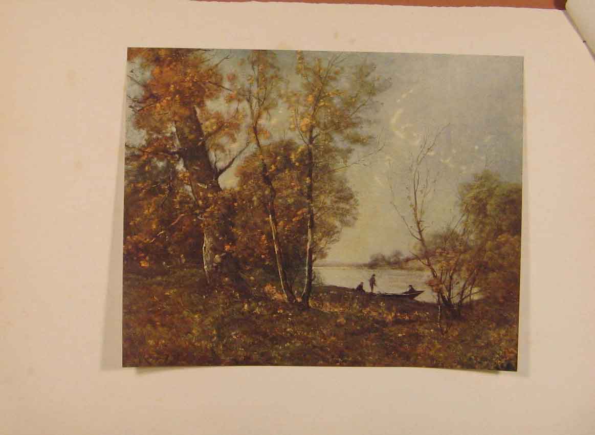 Old Antique Print English Art Les Bords De La Loire By H Harpignies C1915 20th