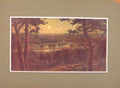 Original Old Antique Print English Art The August Moon Byy Cecil Lawson