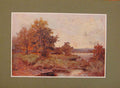 Original Old Antique Print English Art Autumn By Alfred East