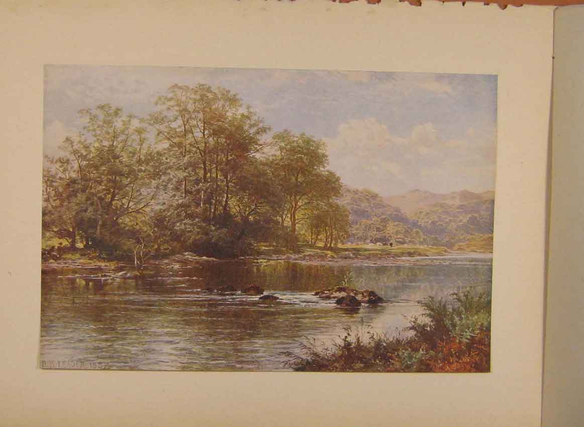 Original Old Antique Print English Art The Stream In Summer Time By Bw Leader
