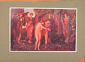 Original Old Antique Print English Art The Expulsion From Eden By T Nowell