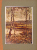 Original Old Antique Print English Art Waning The Year By Ernest Parton