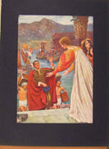Original Old Antique Print German Art Edward Sughes Seimrehr C1900 Victorian