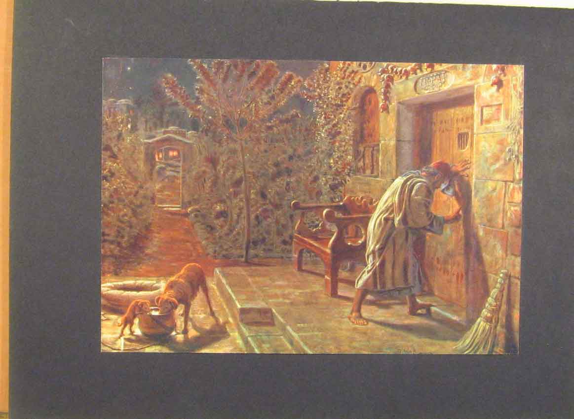 Original Old Antique Print German Art W Solman Sunt Der Ungerveue Machbar