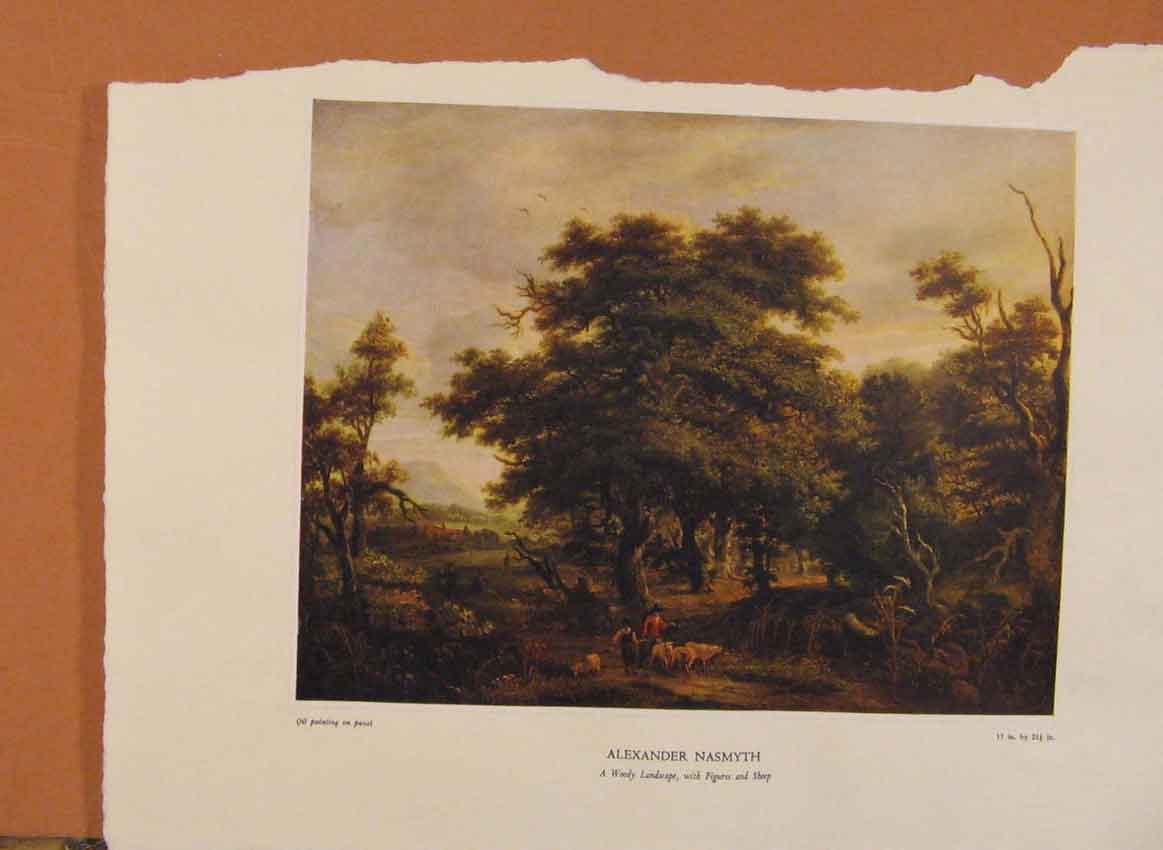 Original Old Antique Print NettlefCatalogue Alexander Nasmyth Woody Landscape