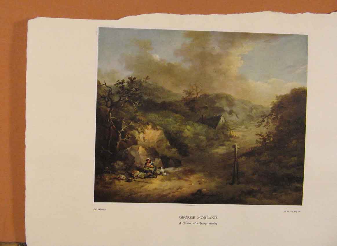 Original Old Antique Print NettlefCatalogue George Morland Hillside Tramps