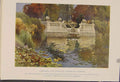 Original Old Antique Print Painting By Haslehust Lancaster Gate Fountain