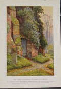 Old Antique Print Painting By Haslehust Tower Tuttresses Stanmore Church