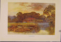 Original Old Antique Print Painting By Haslehust Pangbourne English Country