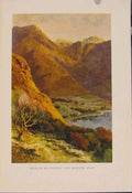 Original Old Antique Print Painting By Haslehust Honister Pass Dawn