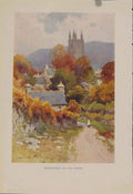 Original Old Antique Print Painting By Haslehust Widecombe On The Moor