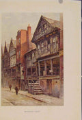 Original Old Antique Print Painting By Haslehust Watergate Street