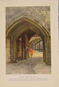 Original Old Antique Print Painting By Haslehust In The Tower London