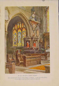 Original Old Antique Print Painting By Haslehust In St Olaves Hart Street